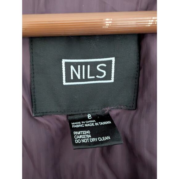 Women’s NILS Ski Snowboard Jacket Purple Hooded Winter Coat Sz 8 Waterproof Warm - Picture 5 of 8